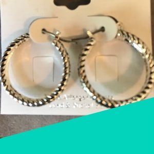 Hoops. Silver tone